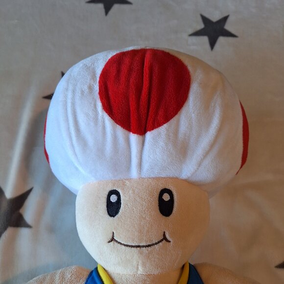 Super Mario Bros Video Game 15”‎ Plush Toad Mushroom Stuffed Toy Nintendo - Picture 3 of 7